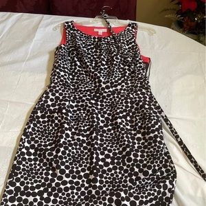 Beautiful form fitting brown Polkadot dress size 8